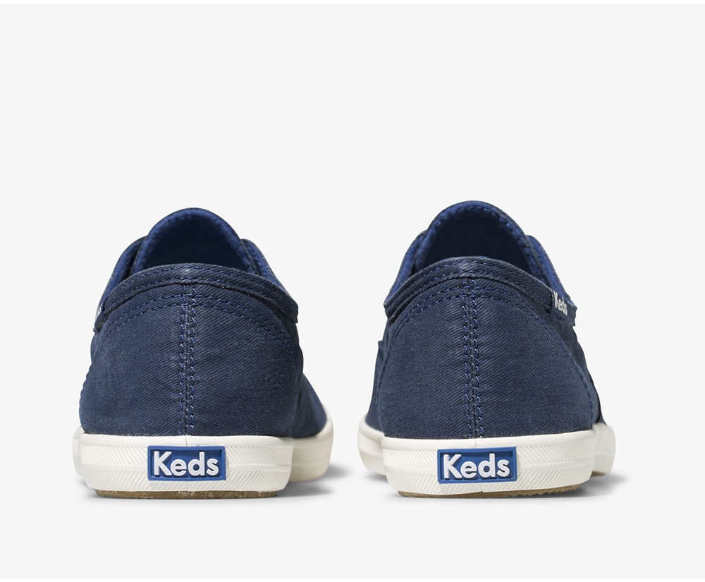 Keds Slip Ons Damen Blau - Chillax Seasonal Washable - BIK-412876